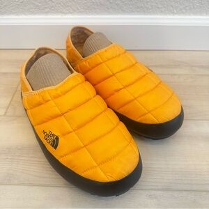 The North Face Men's Bright Orange Quilted Slip-Ons